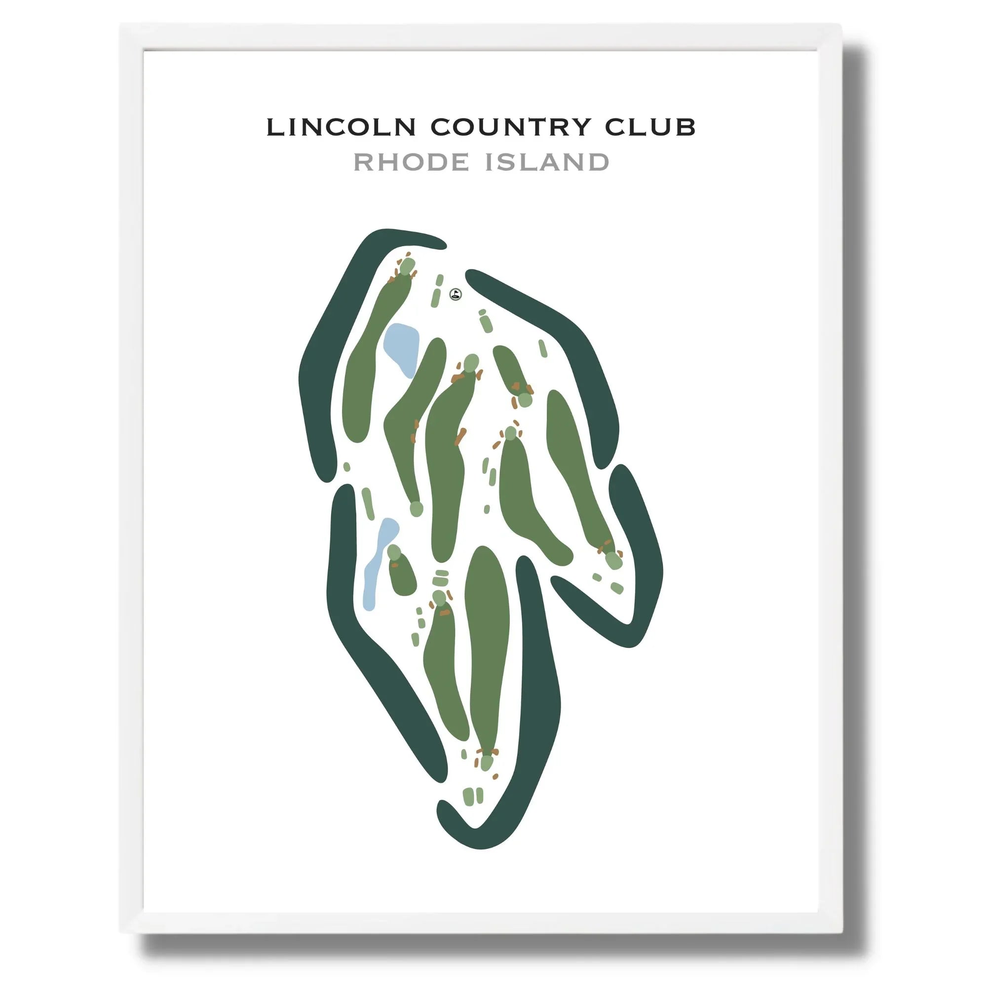 Buy the best printed golf course Lincoln Country Club, Rhode Island