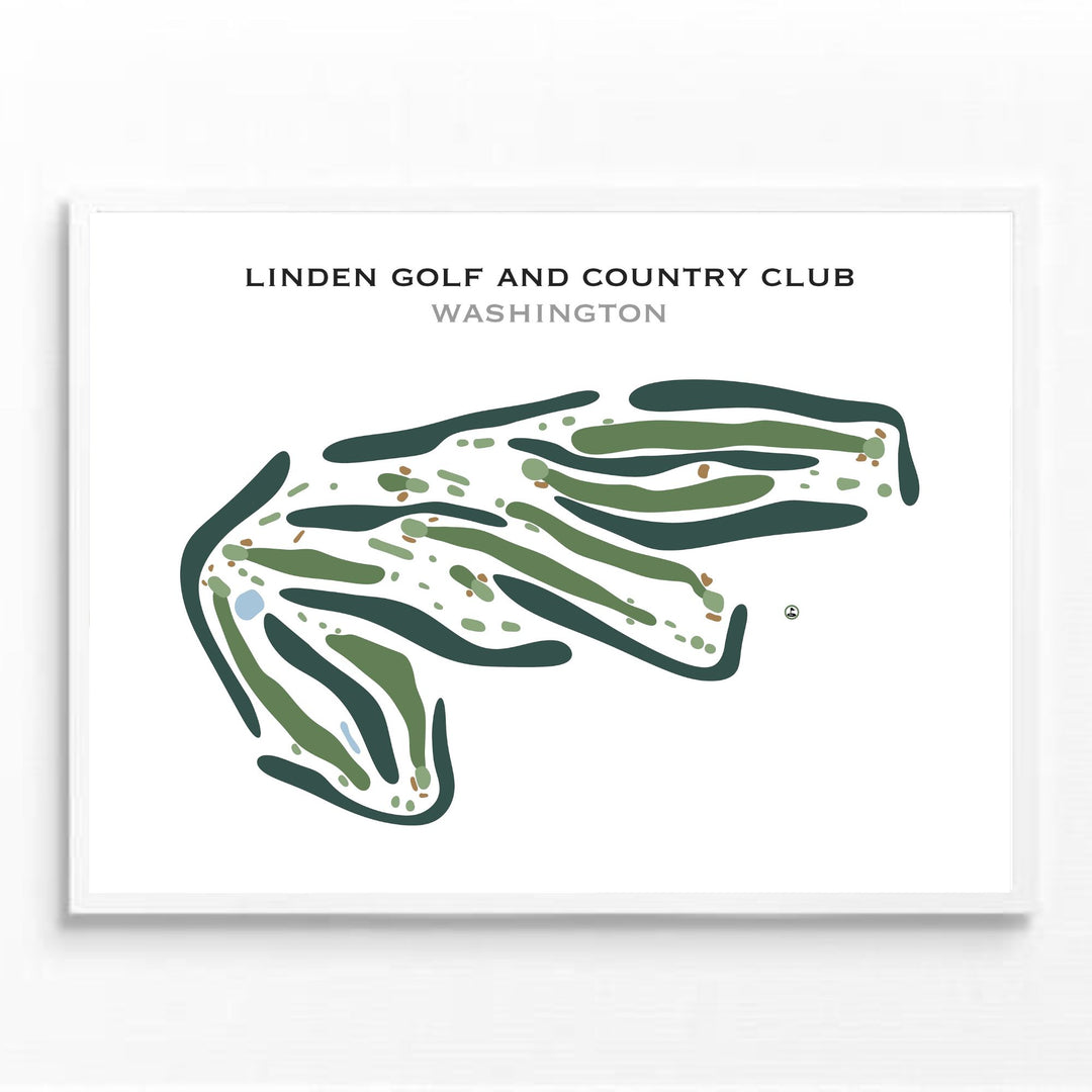 Linden Golf & Country Club, Washington - Printed Golf Course
