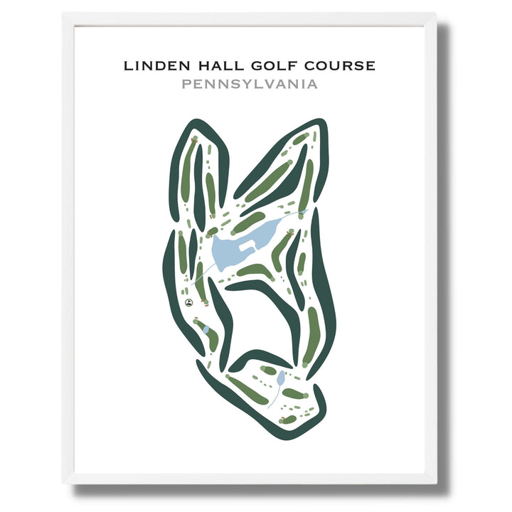 Linden Hall Golf Course, Pennsylvania - Printed Golf Courses