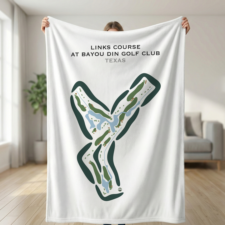 Links Course at Bayou Din Golf Club, Texas - Printed Golf Courses
