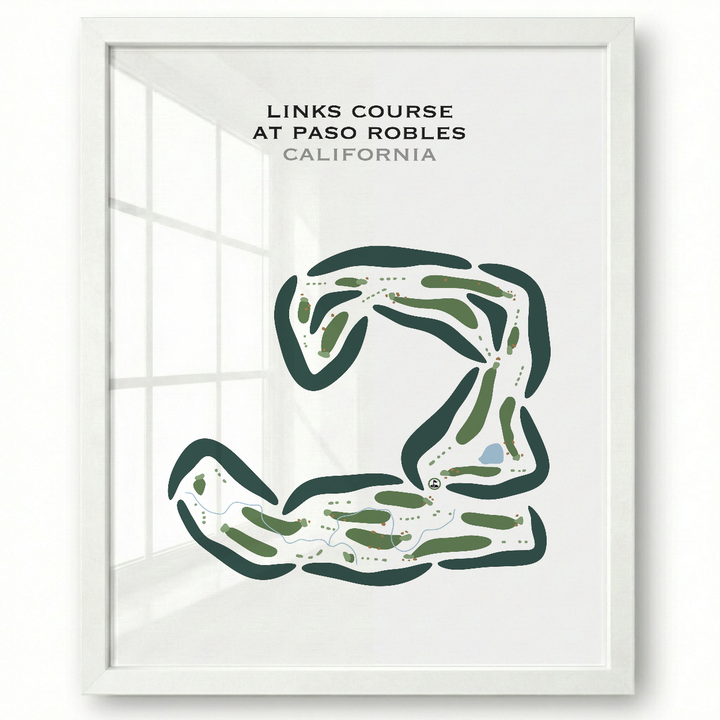 Links Course at Paso Robles, California - Printed Golf Courses