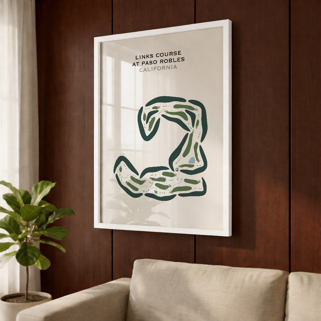 Links Course at Paso Robles, California - Printed Golf Courses