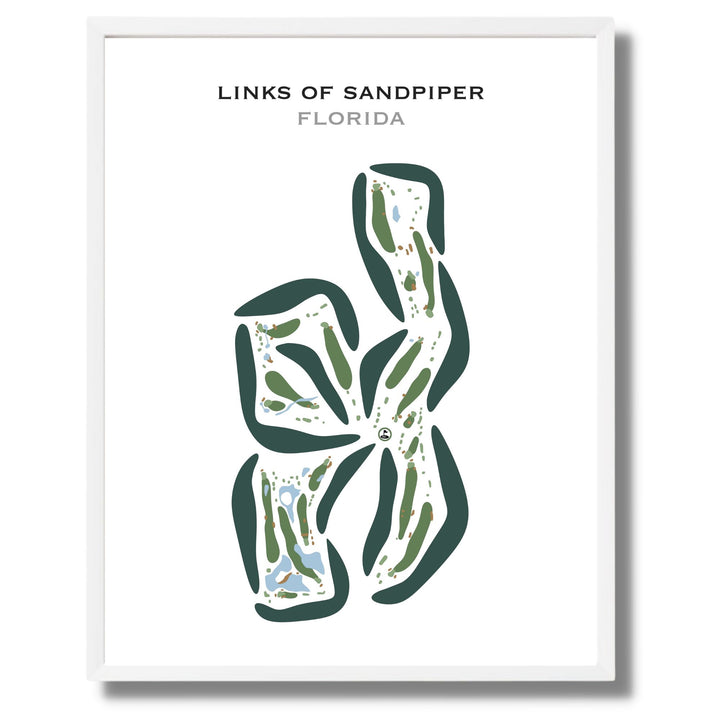 Links of Sandpiper, Florida - Printed Golf Courses