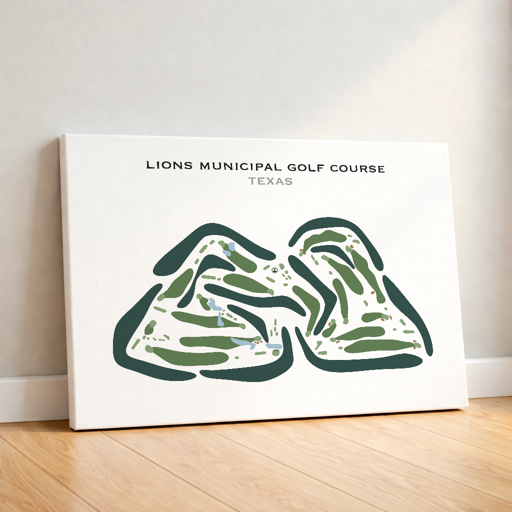 Lions Municipal Golf Course, Texas - Printed Golf Courses