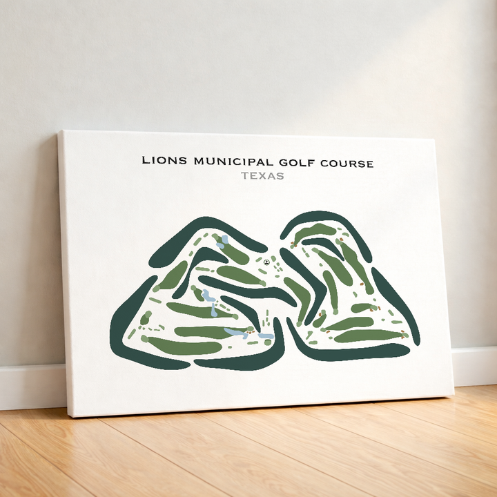 Lions Municipal Golf Course, Texas - Printed Golf Courses
