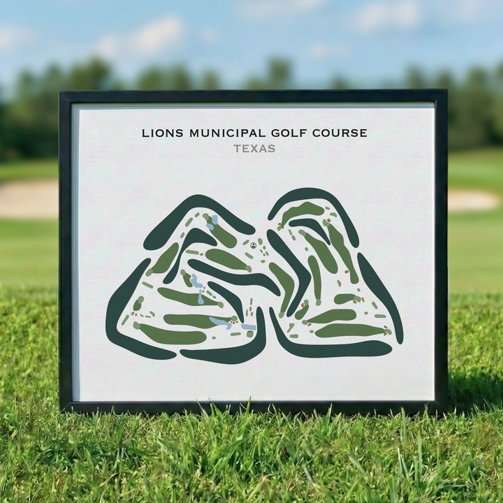 Lions Municipal Golf Course, Texas - Printed Golf Courses