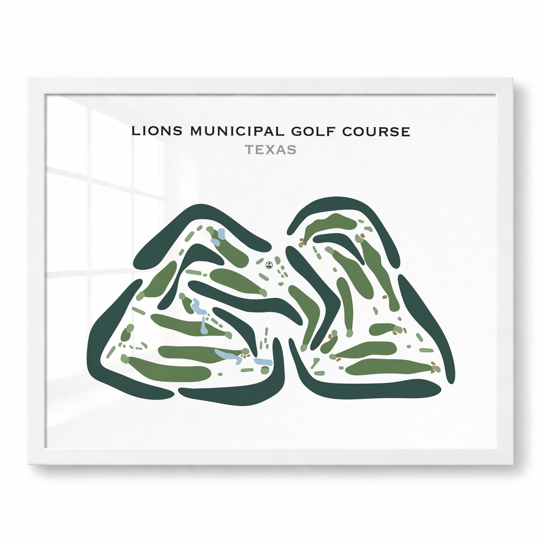 Lions Municipal Golf Course, Texas - Printed Golf Courses