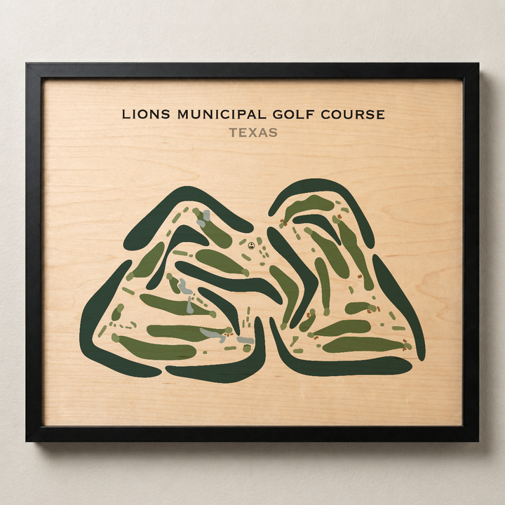 Lions Municipal Golf Course, Texas - Printed Golf Courses