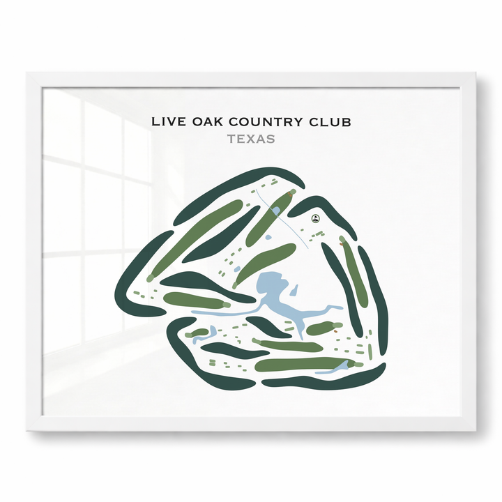 Live Oak Country Club, Texas - Printed Golf Courses