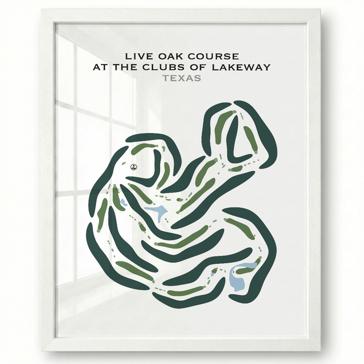 Live Oak at Clubs of Lakeway, Texas - Printed Golf Courses
