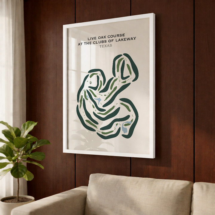 Live Oak at Clubs of Lakeway, Texas - Printed Golf Courses