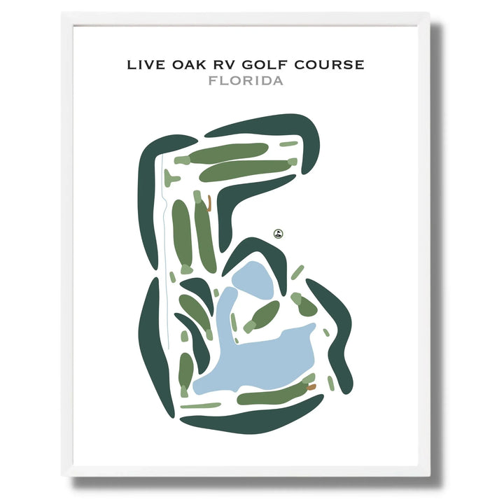 Live Oak RV Golf Course, Florida - Printed Golf Courses