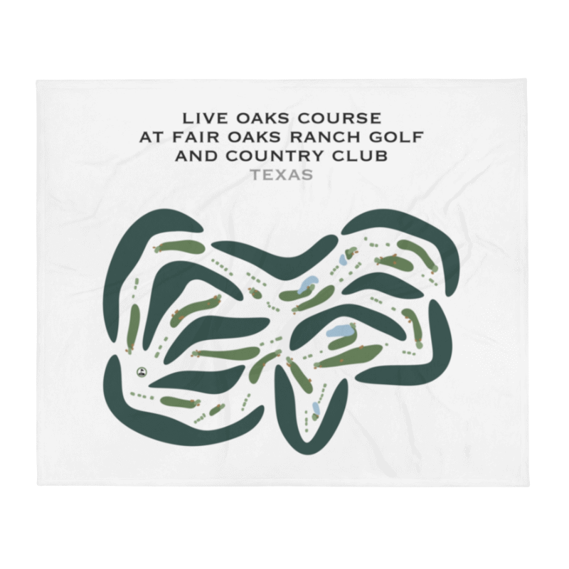 Live Oaks Course at Fair Oaks Ranch Golf and Country Club, Texas - Printed Golf Courses
