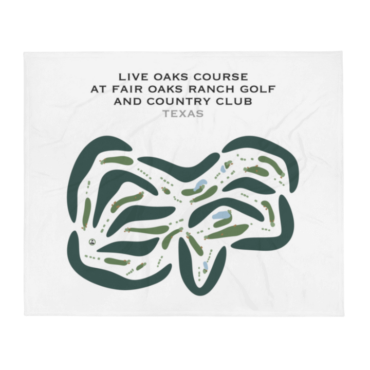 Live Oaks Course at Fair Oaks Ranch Golf and Country Club, Texas - Printed Golf Courses