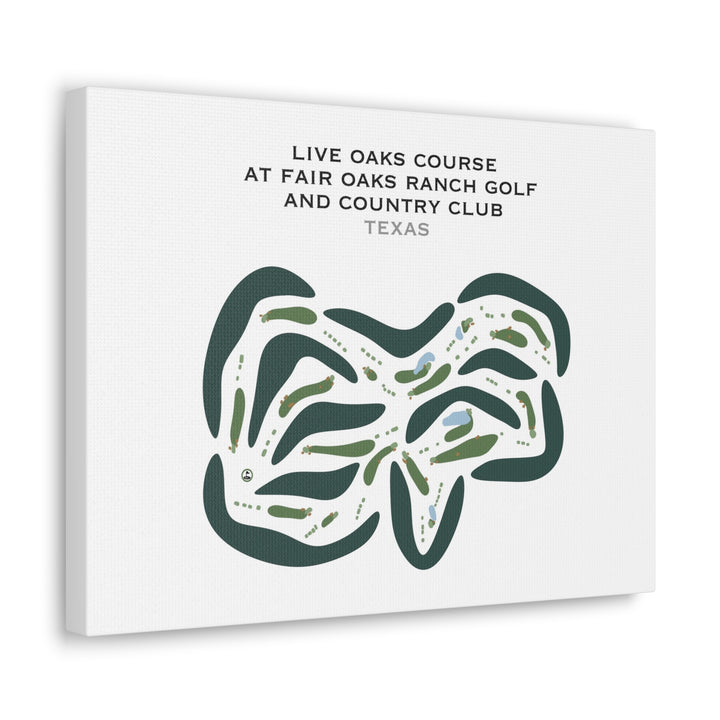 Live Oaks Course at Fair Oaks Ranch Golf and Country Club, Texas - Printed Golf Courses