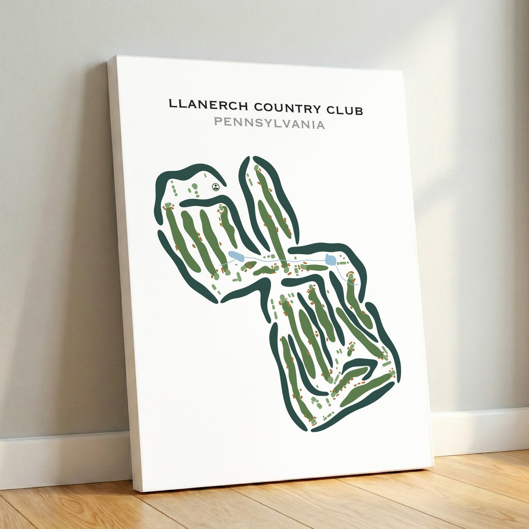 Llanerch Country Club, Pennsylvania - Printed Golf Courses