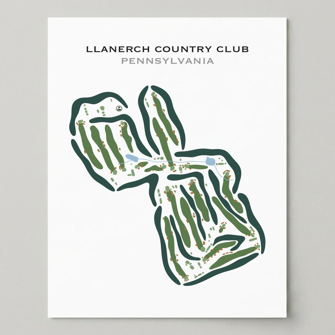 Llanerch Country Club, Pennsylvania - Printed Golf Courses