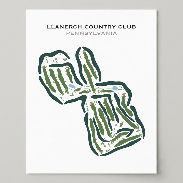 Llanerch Country Club, Pennsylvania - Printed Golf Courses