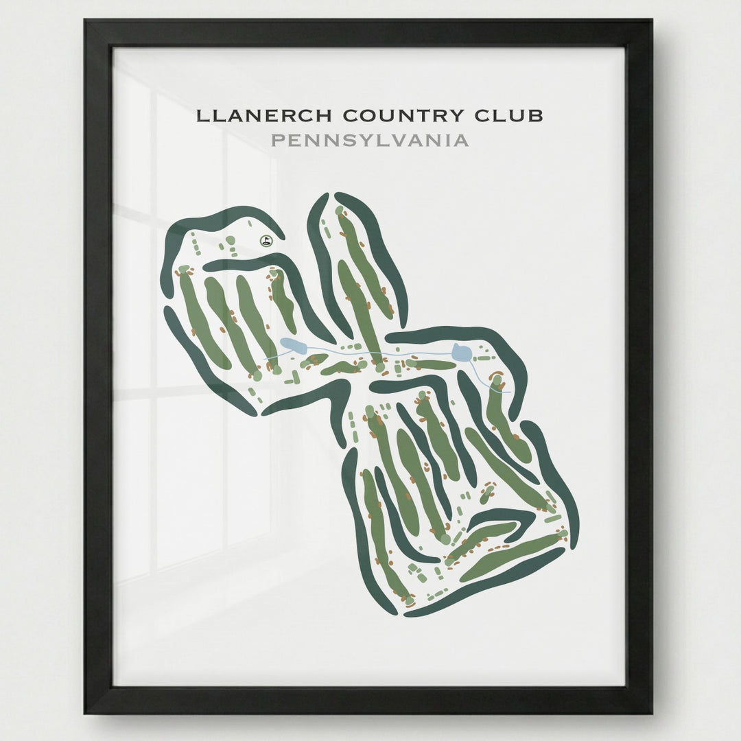 Llanerch Country Club, Pennsylvania - Printed Golf Courses