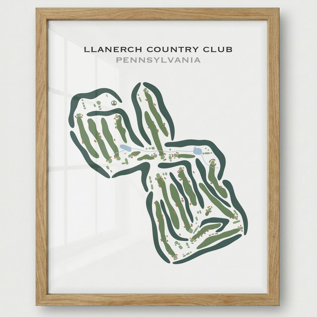 Llanerch Country Club, Pennsylvania - Printed Golf Courses