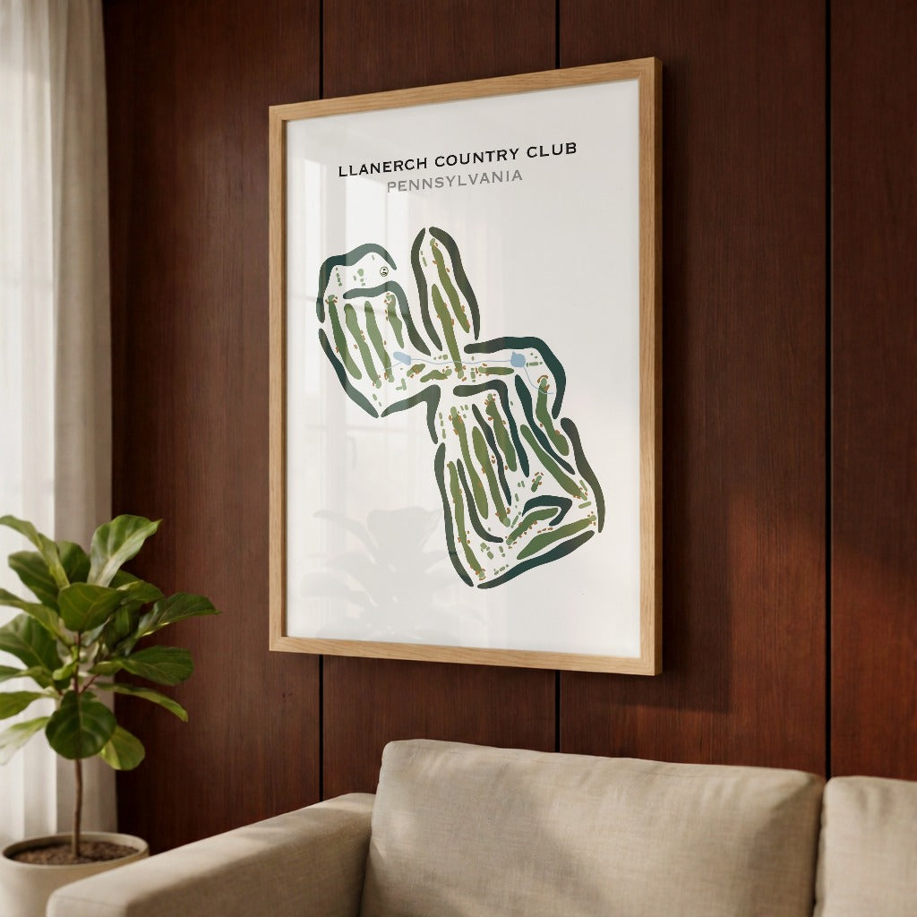 Llanerch Country Club, Pennsylvania - Printed Golf Courses