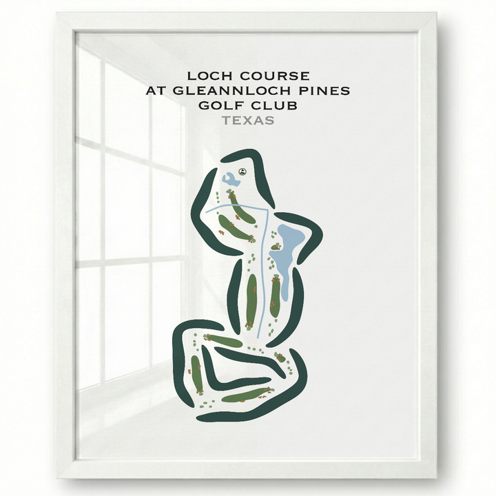 Loch Course at Gleannloch Pines Golf Club, Texas - Printed Golf Courses