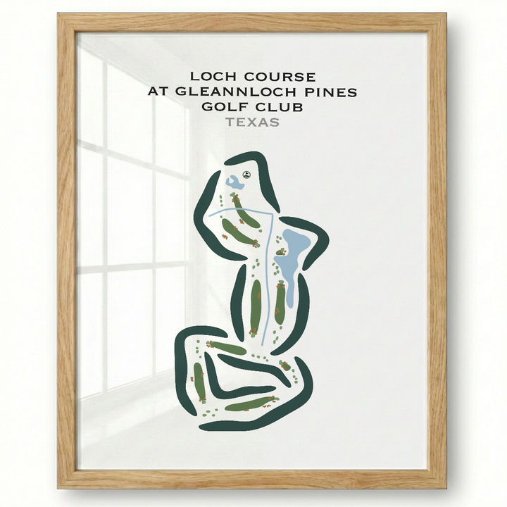 Loch Course at Gleannloch Pines Golf Club, Texas - Printed Golf Courses