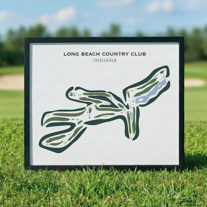 Long Beach Country Club, Michigan City, Indiana - Printed Golf Courses