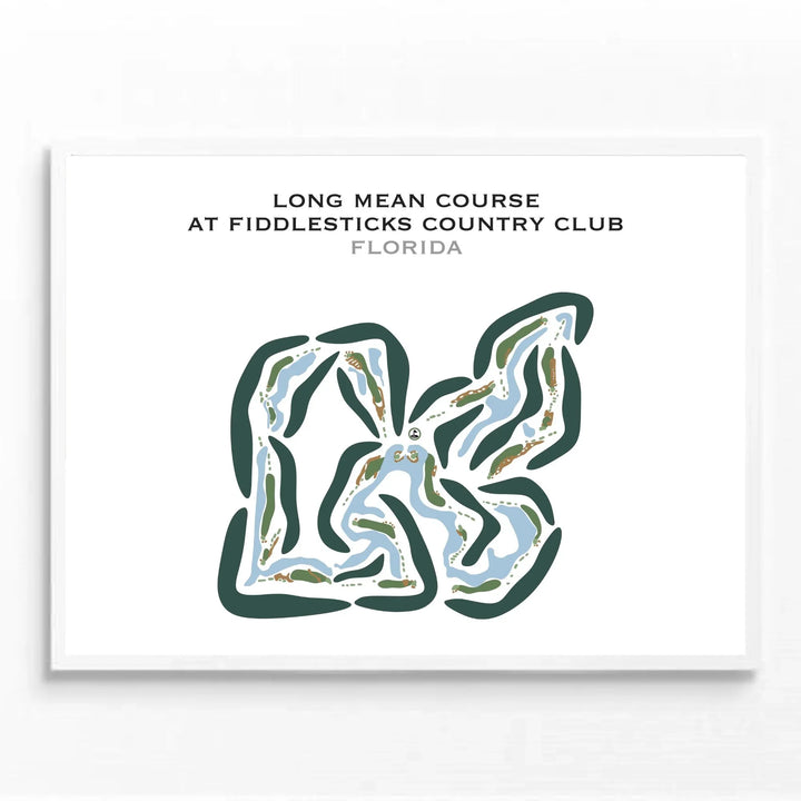Long Mean Course at Fiddlesticks Country Club, Florida - Printed Golf Courses
