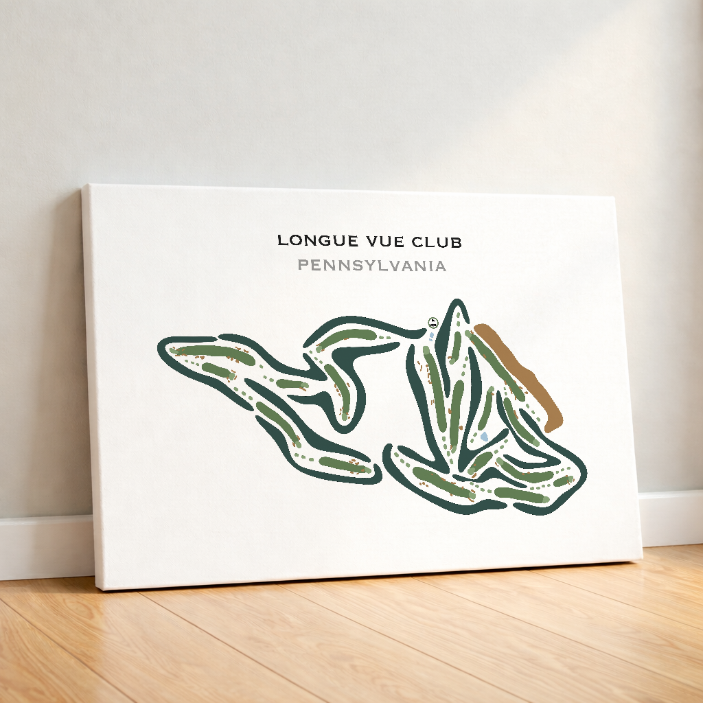 Longue Vue Club, Pennsylvania - Printed Golf Courses