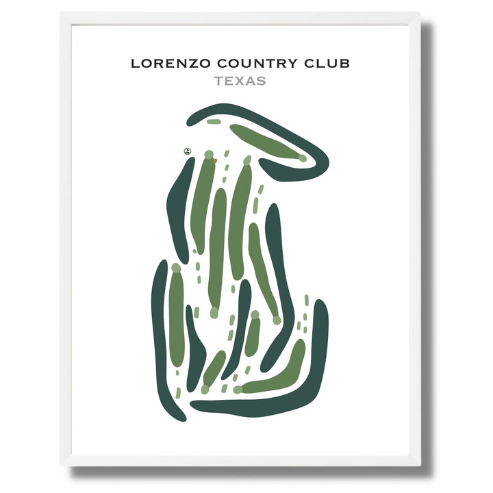 Lorenzo Country Club, Texas - Printed Golf Courses