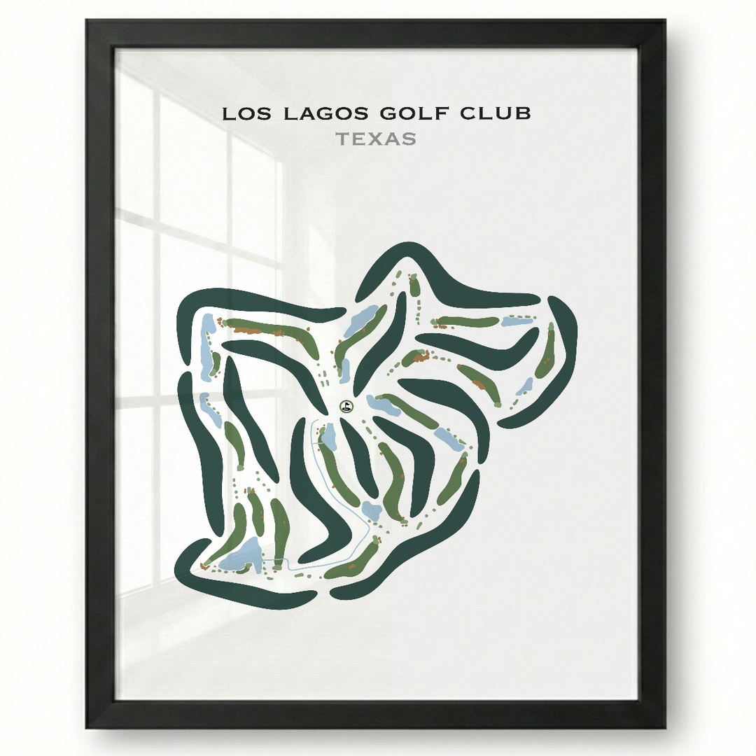 Los Lagos Golf Club, Texas - Printed Golf Courses