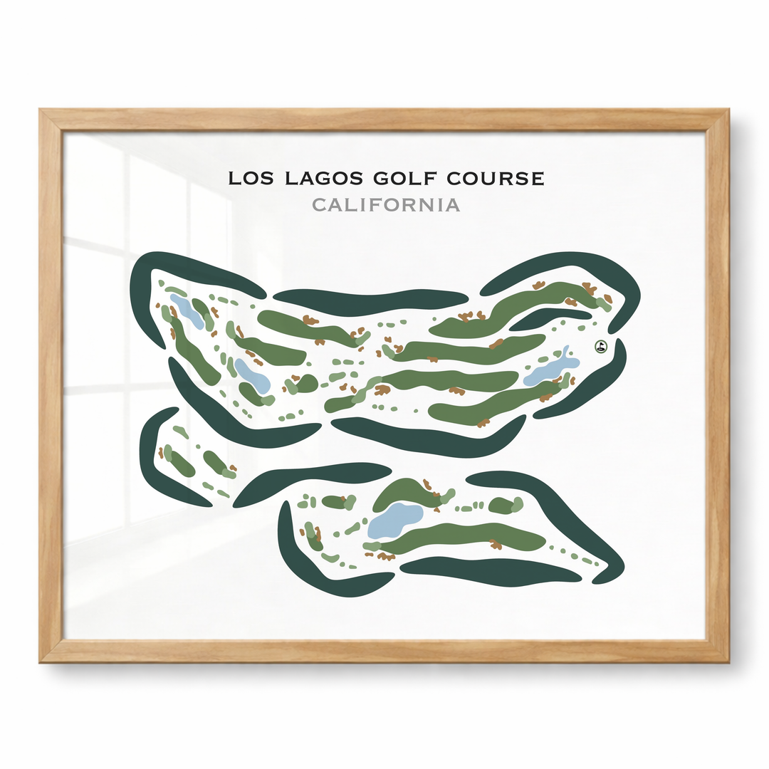 Los Lagos Golf Course, California - Printed Golf Courses