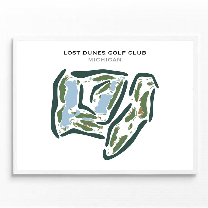 The Lost Dunes Golf Club, Michigan - Printed Golf Course