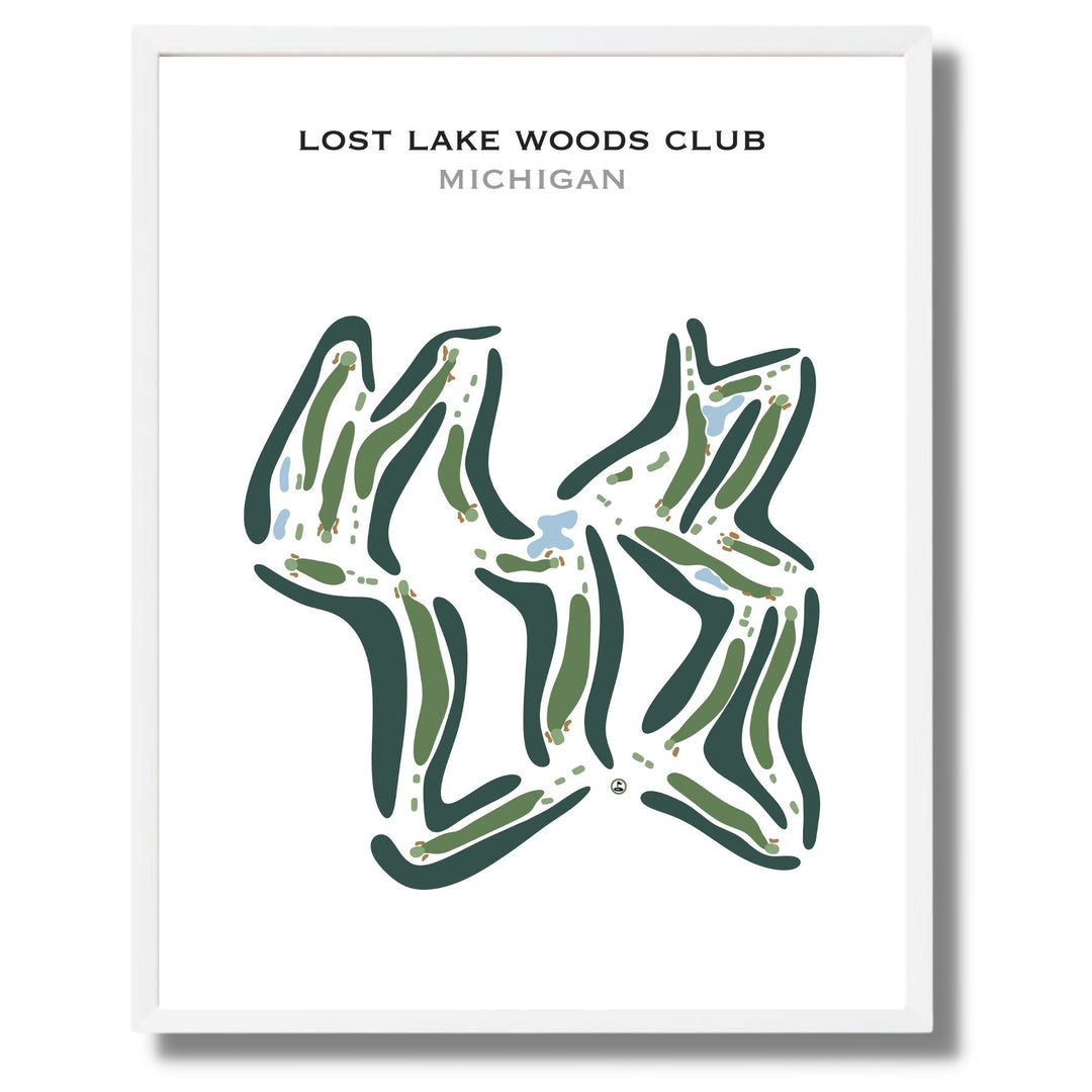 Lost Lake Woods Club, Michigan - Printed Golf Course