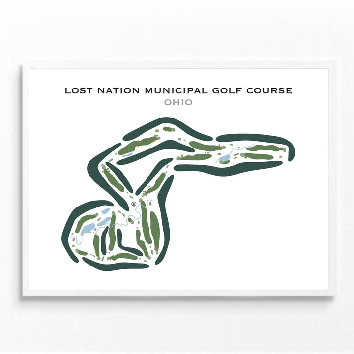 Lost Nation Municipal Golf Course, Ohio - Printed Golf Courses