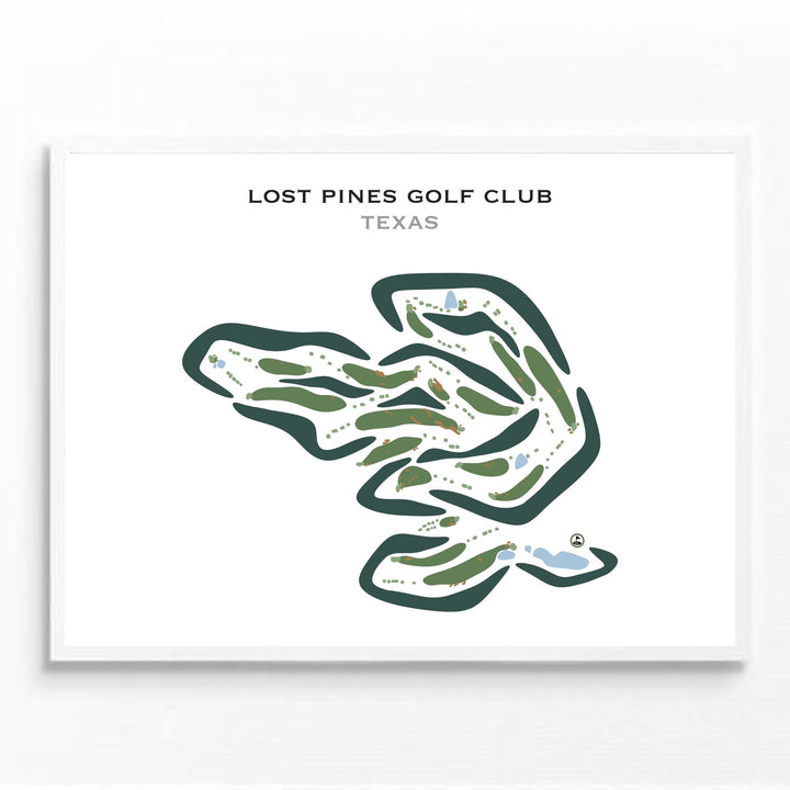 Lost Pines Golf Club, Texas - Printed Golf Courses