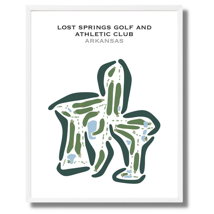 Lost Springs Golf & Athletic Club, Arkansas - Printed Golf Courses