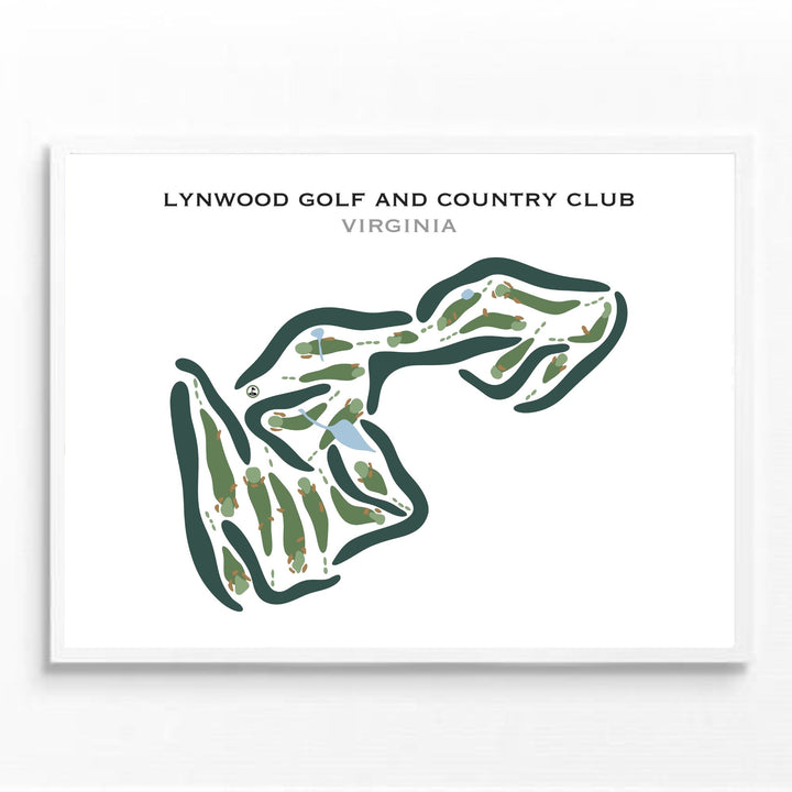 Lynwood Golf & Country Club, Virginia - Printed Golf Course