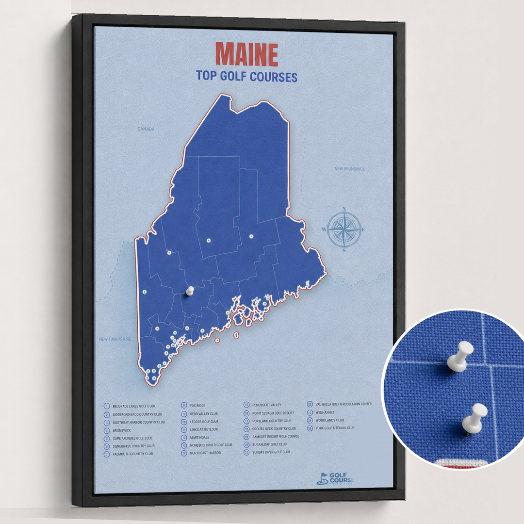 Map of Maine Golf Courses