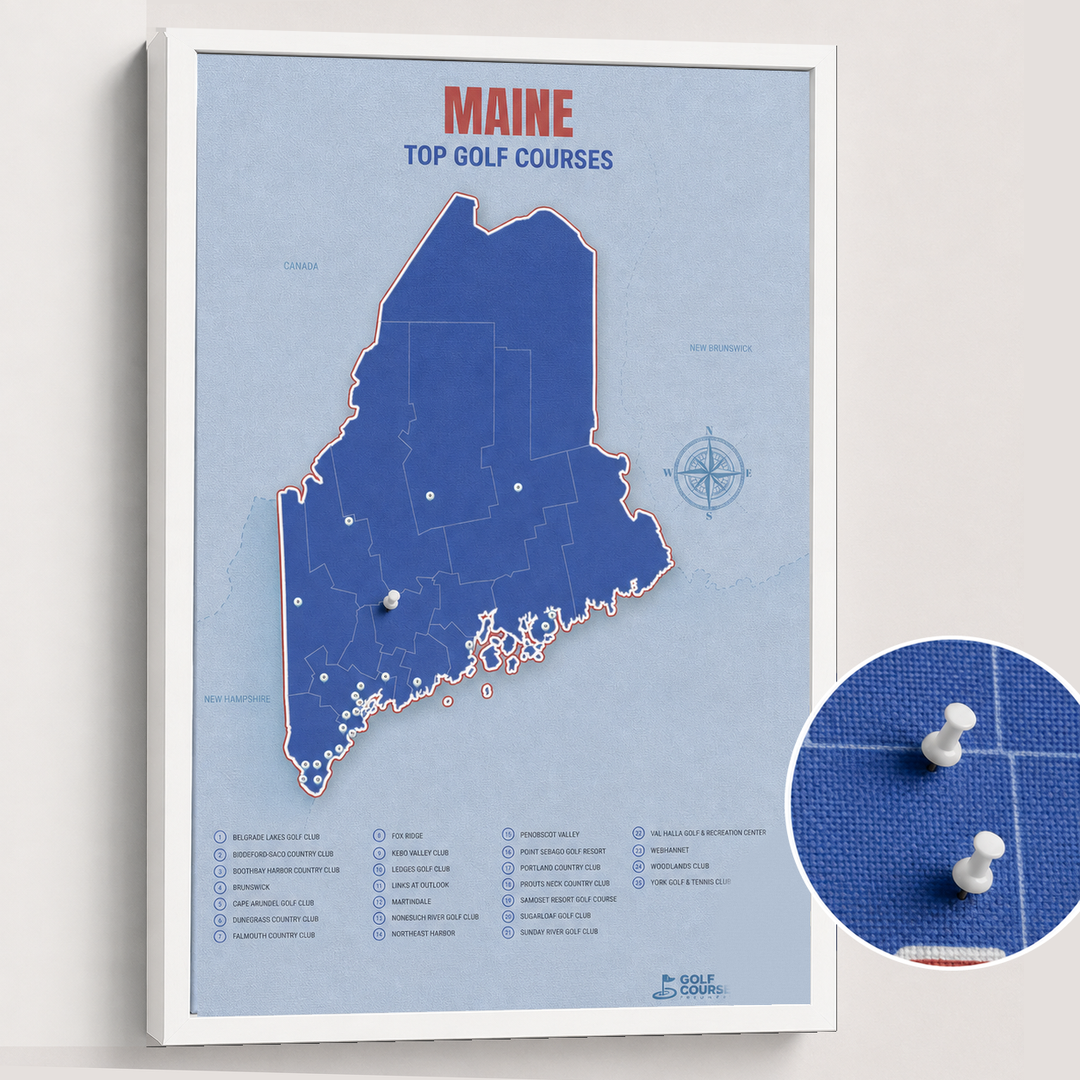 Map of Maine Golf Courses