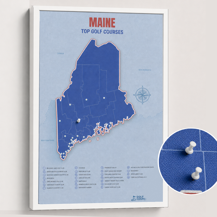 Map of Maine Golf Courses