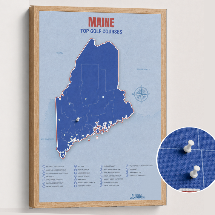 Map of Maine Golf Courses