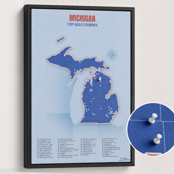 Map of Michigan Golf Courses