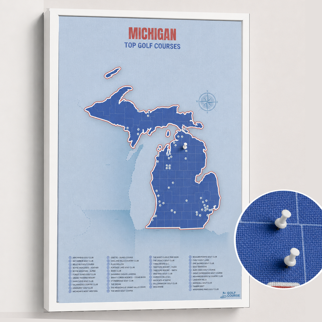 Map of Michigan Golf Courses