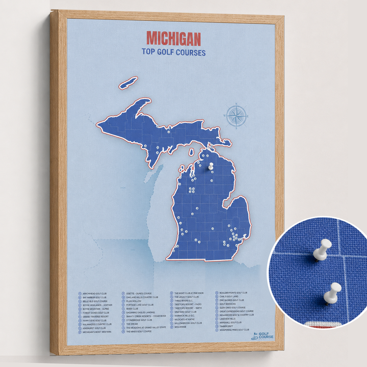 Map of Michigan Golf Courses