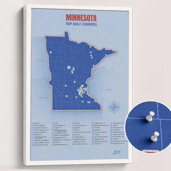 Map of Minnesota Golf Courses