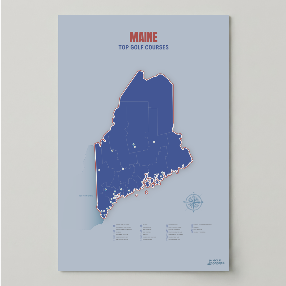 Map of Maine Golf Courses
