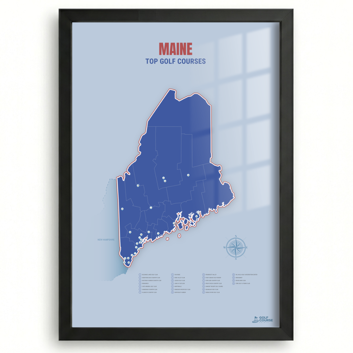 Map of Maine Golf Courses