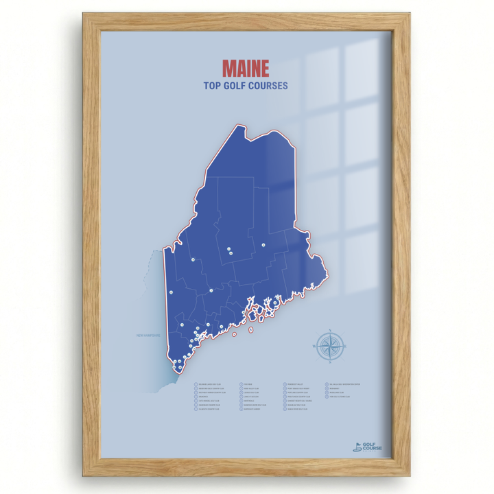 Map of Maine Golf Courses